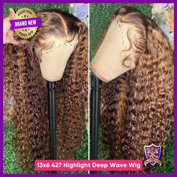 13x6 Lace Front Human Hair Wig Deep Wave 200 Density Glueless main image 5